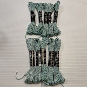 10 Needloft Plastic Canvas Craft Metallic Cord Iridescent #23 Soft Green - NEW